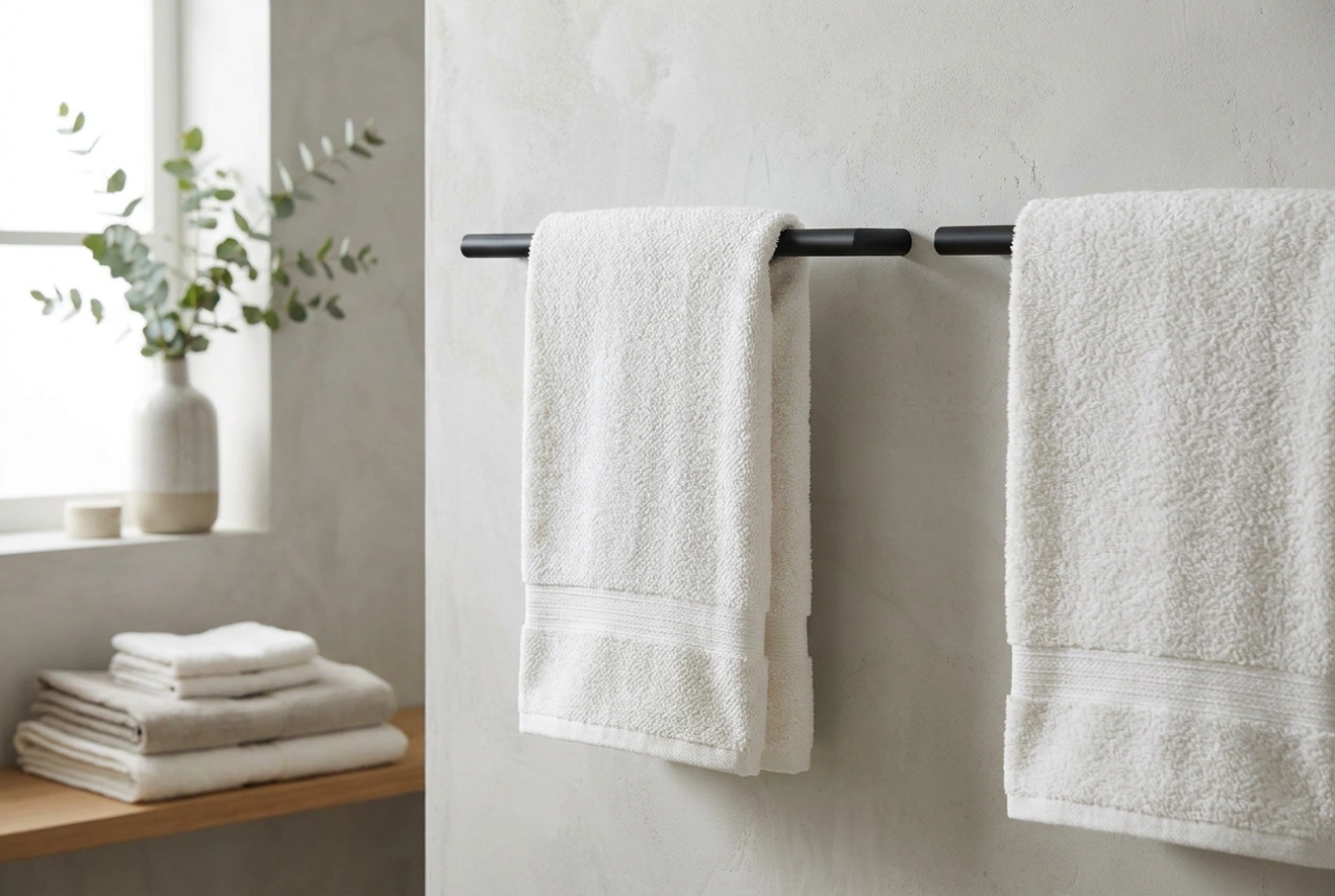 Disposer les porte-serviettes de salle de bain pour un séchage rapide
