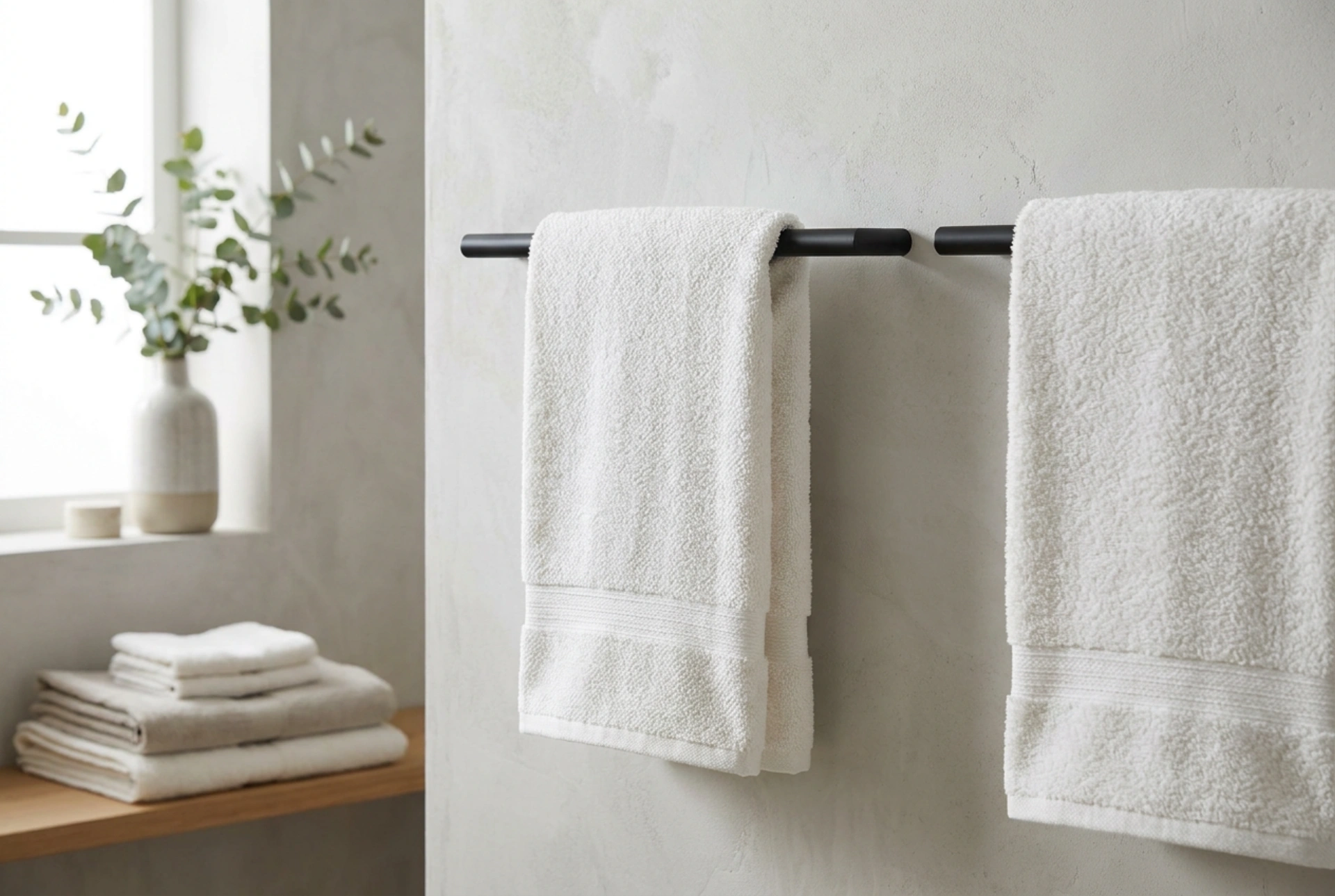 Disposer les porte-serviettes de salle de bain pour un séchage rapide