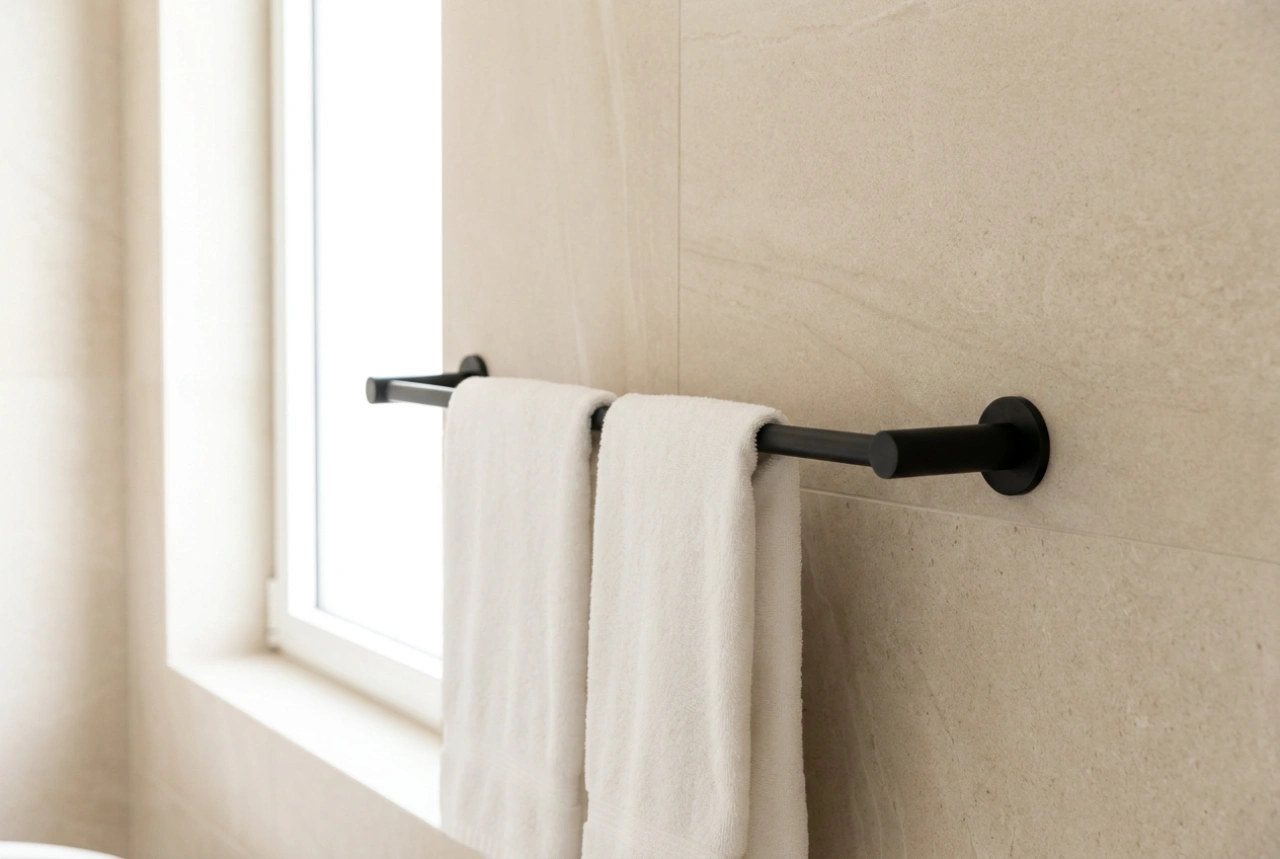 Comment garder un porte-serviettes noir mat sans traces au quotidien