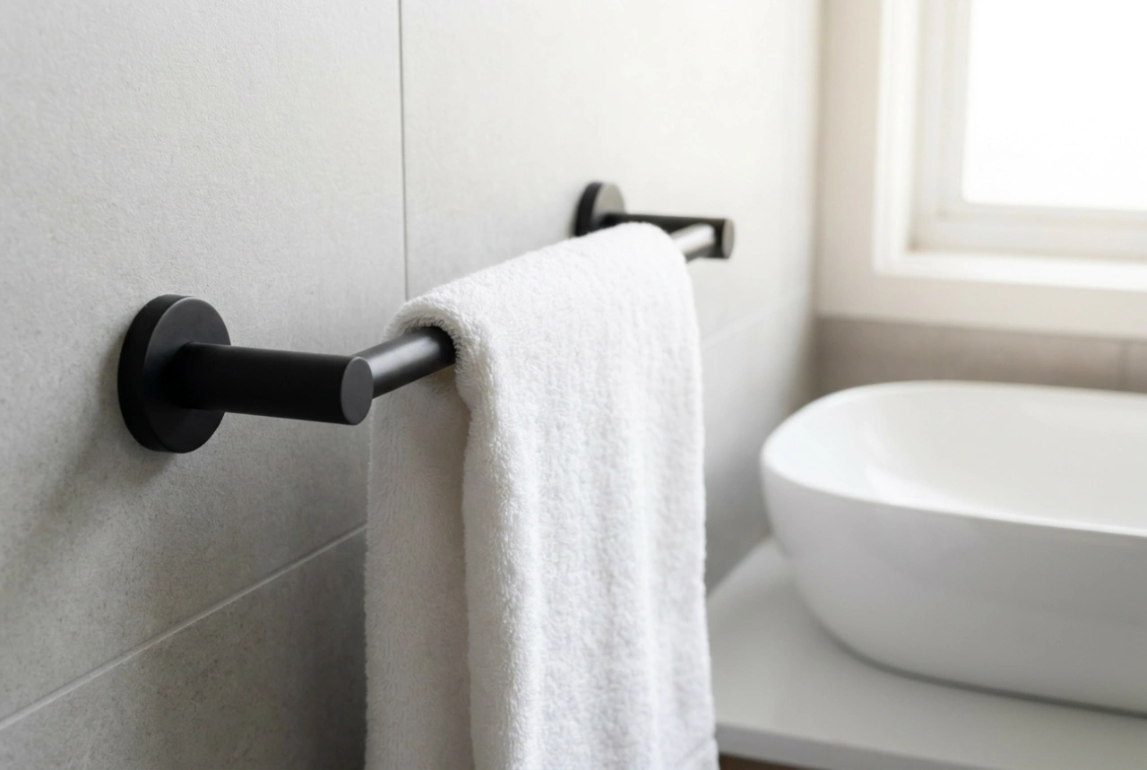 Positionner son porte-serviette pour les mains : la distance idéale et hygiénique du lavabo