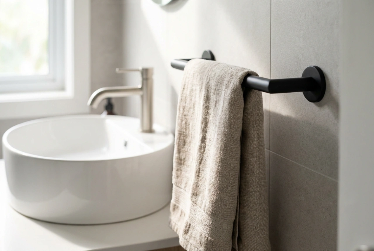 Comment planifier l'emplacement d'un porte-serviette près du lavabo