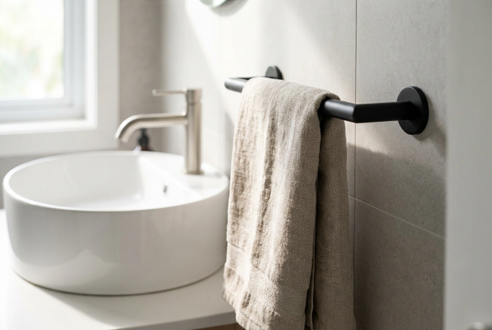 Comment planifier l'emplacement d'un porte-serviette près du lavabo