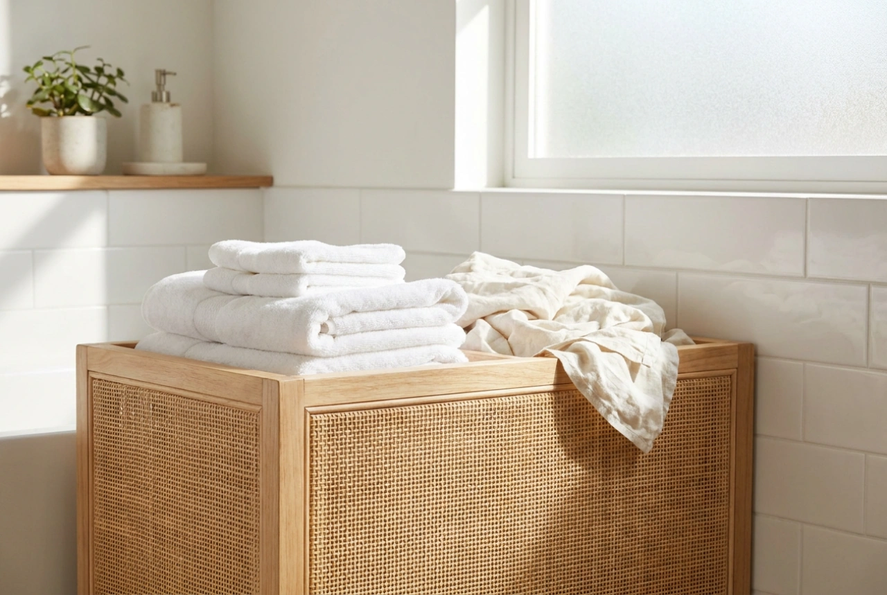 Optimiser le stockage du linge de bain : la gestion des serviettes propres et usagées