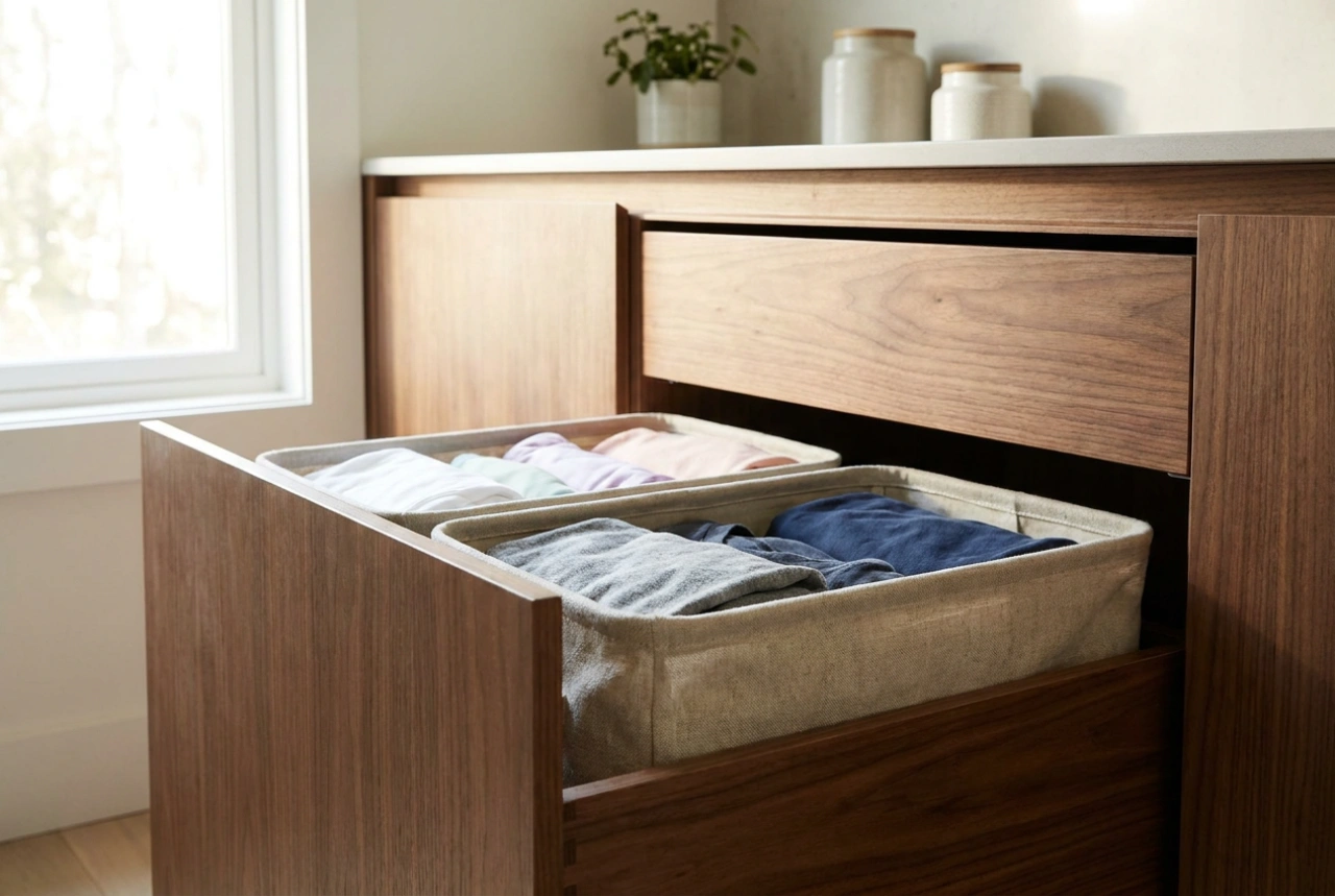 Panier à linge encastrable : optimiser le tri de la lessive au quotidien