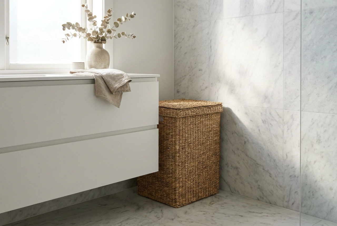 Panier à linge pour petite salle de bain : optimiser l'espace sans encombrer