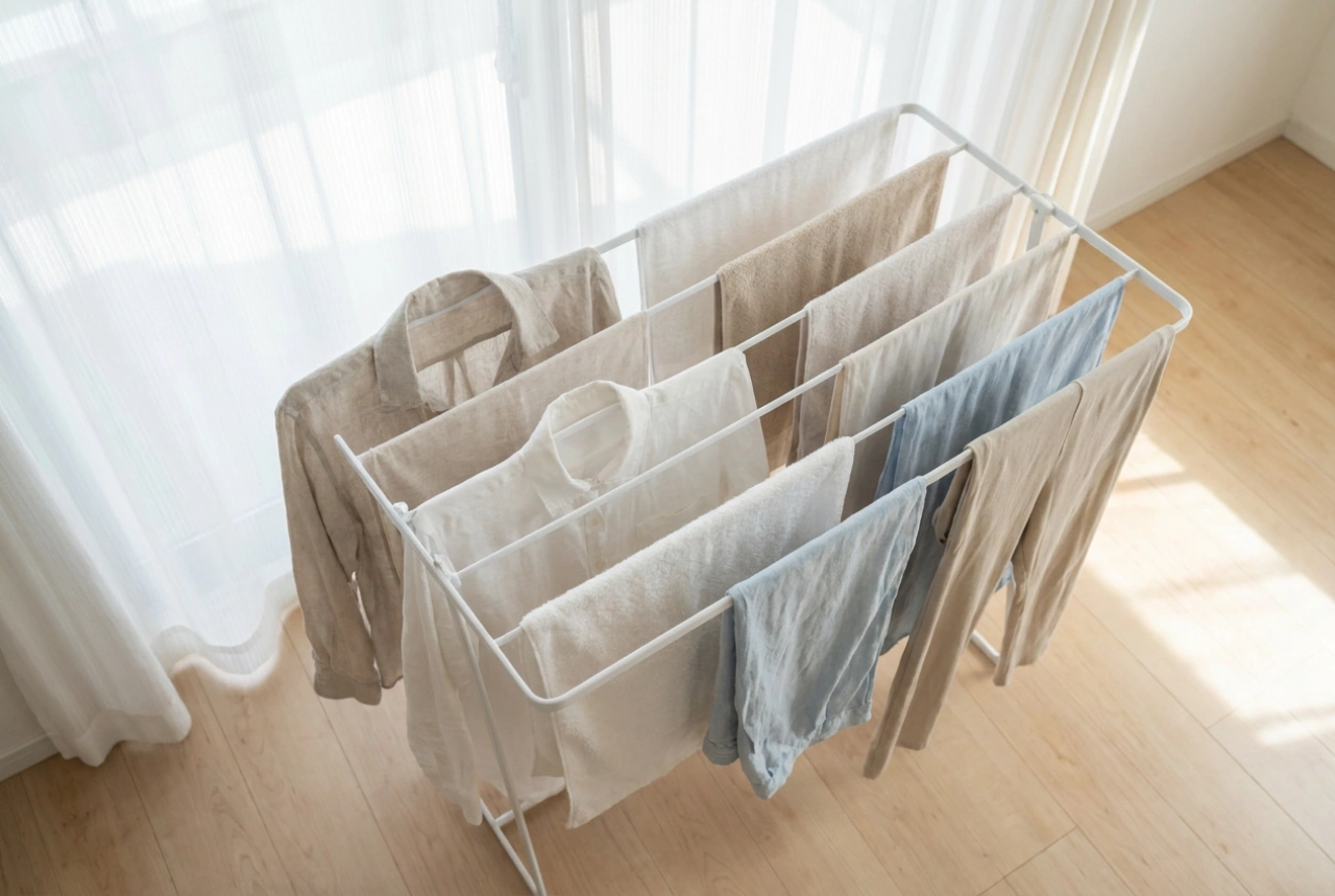 Comment étendre le linge sur un séchoir pour qu'il sèche plus vite et sans odeur d'humidité