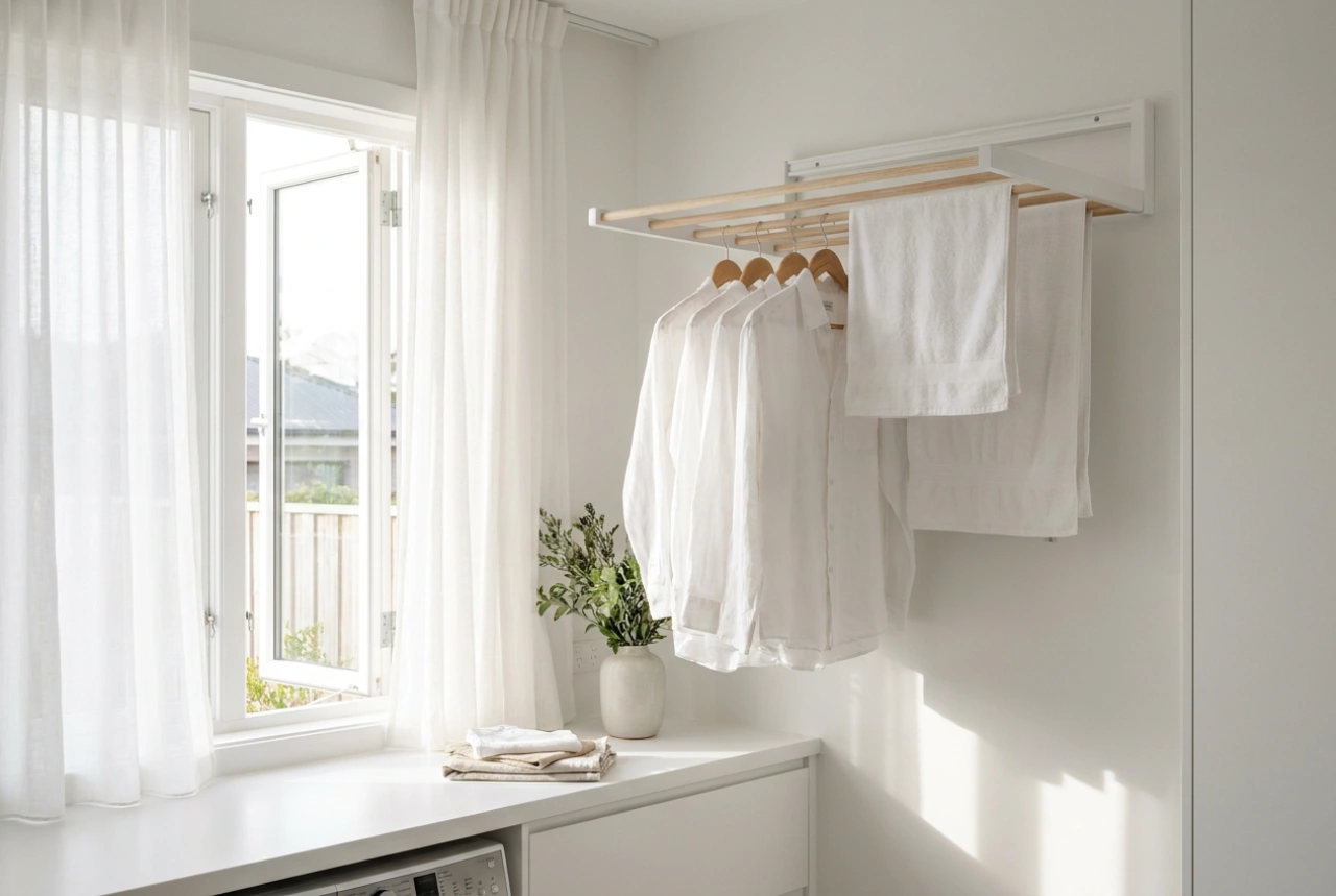 Séchoir suspendu et ventilation : optimiser le séchage du linge en intérieur