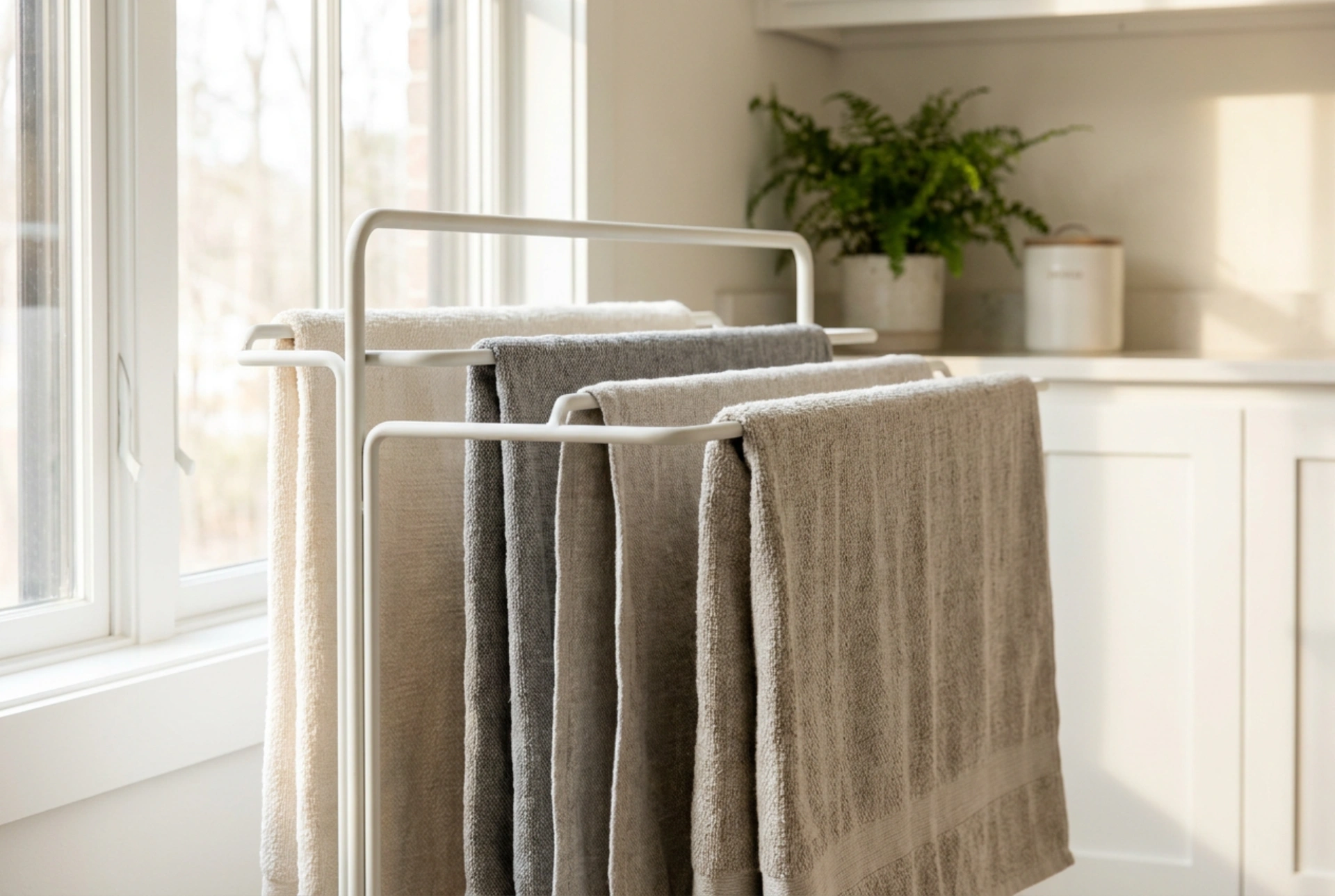Étendoir solide : comment étendre et sécher les textiles lourds sans l'endommager