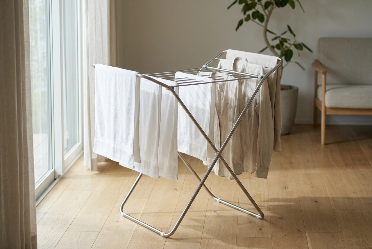 Petit étendoir à linge sur pied et techniques astucieuses pour le séchage quotidien