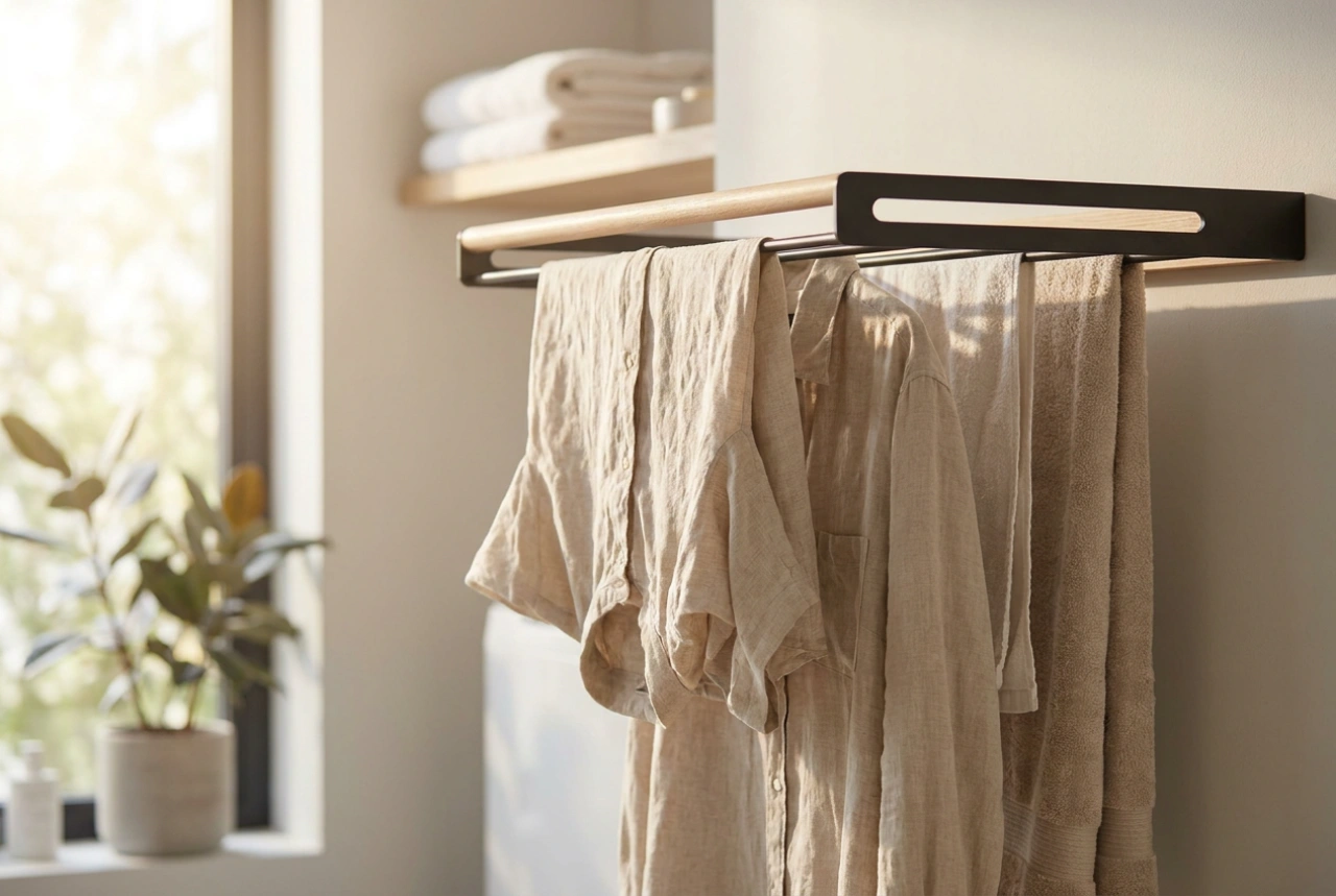 Comment disposer le linge sur un étendoir mural pour un séchage plus rapide