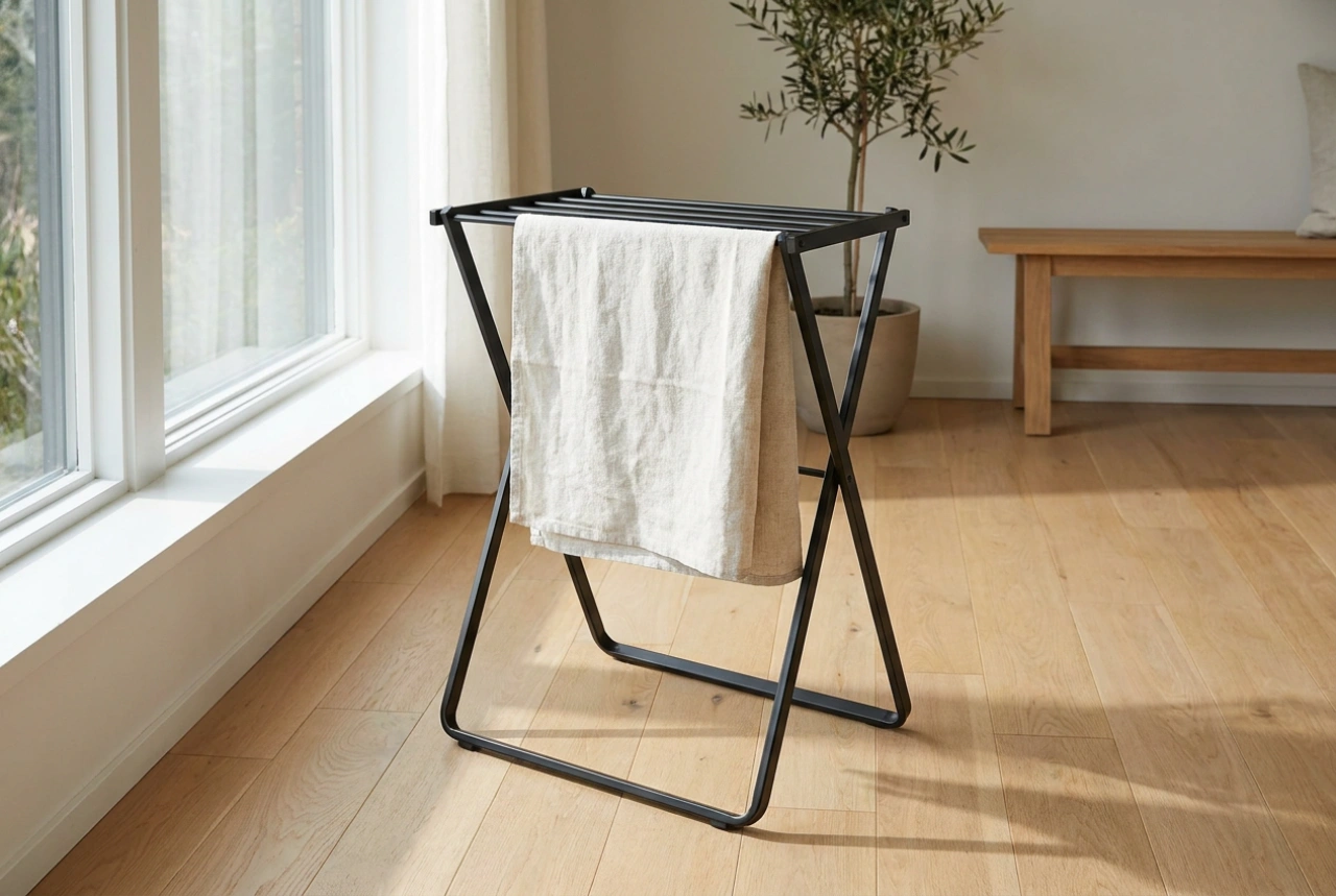 L'étendoir à linge noir mat et l'entretien des surfaces après séchage