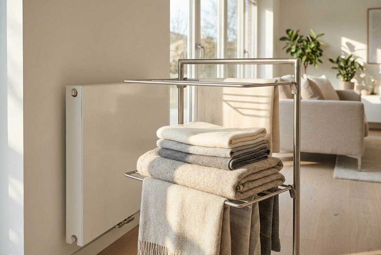 Séchoir à linge sur radiateur : optimiser le séchage en hiver sans risque