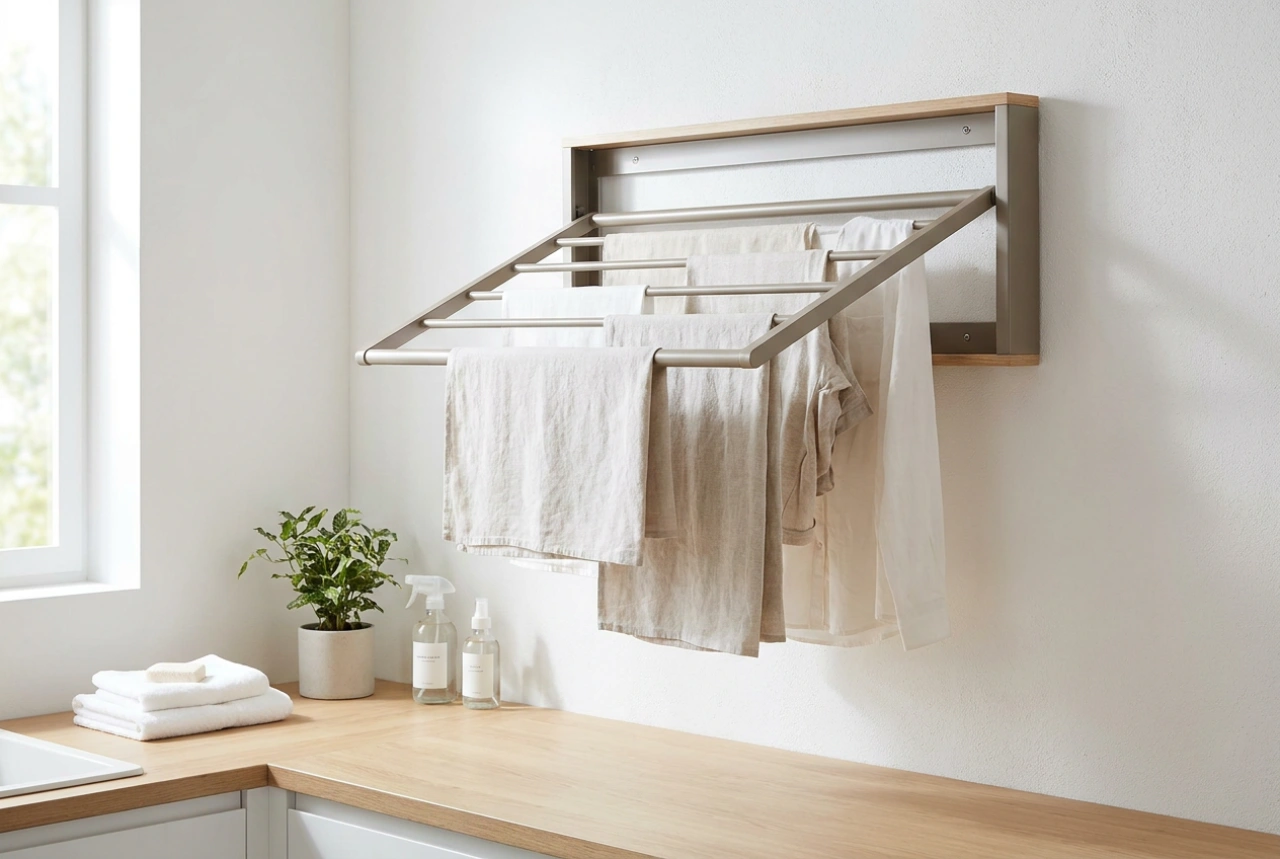 Séchoir à linge mural et optimisation de l'espace de séchage