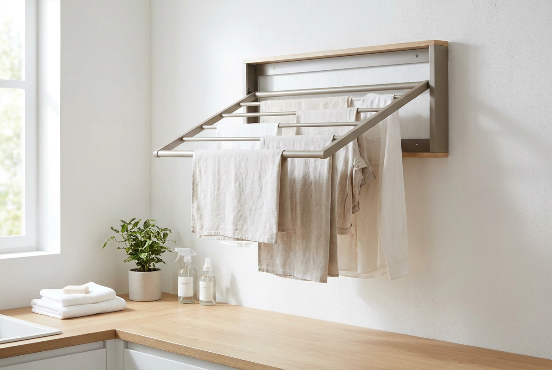 Séchoir à linge mural et optimisation de l'espace de séchage