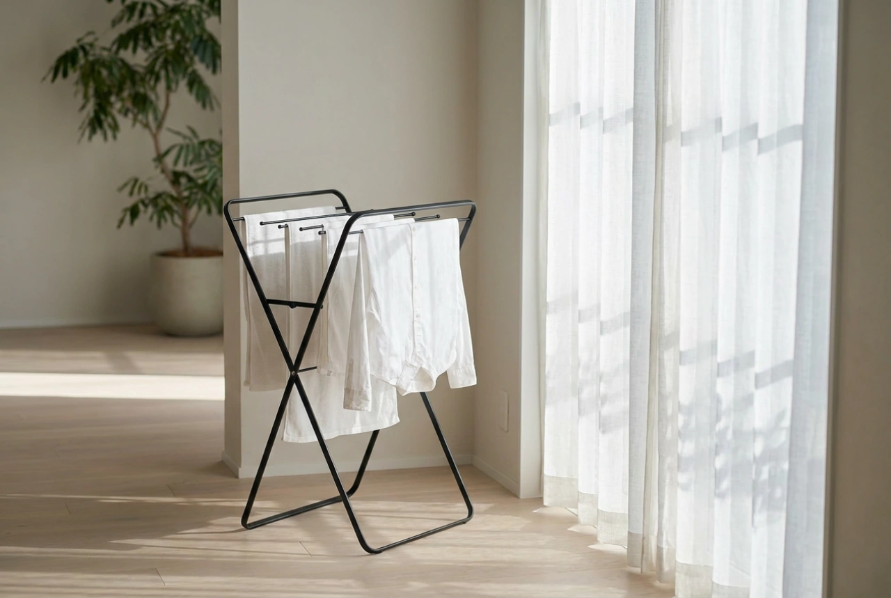 L'art d'optimiser l'usage d'un étendoir à linge pliable grâce à la circulation de l'air
