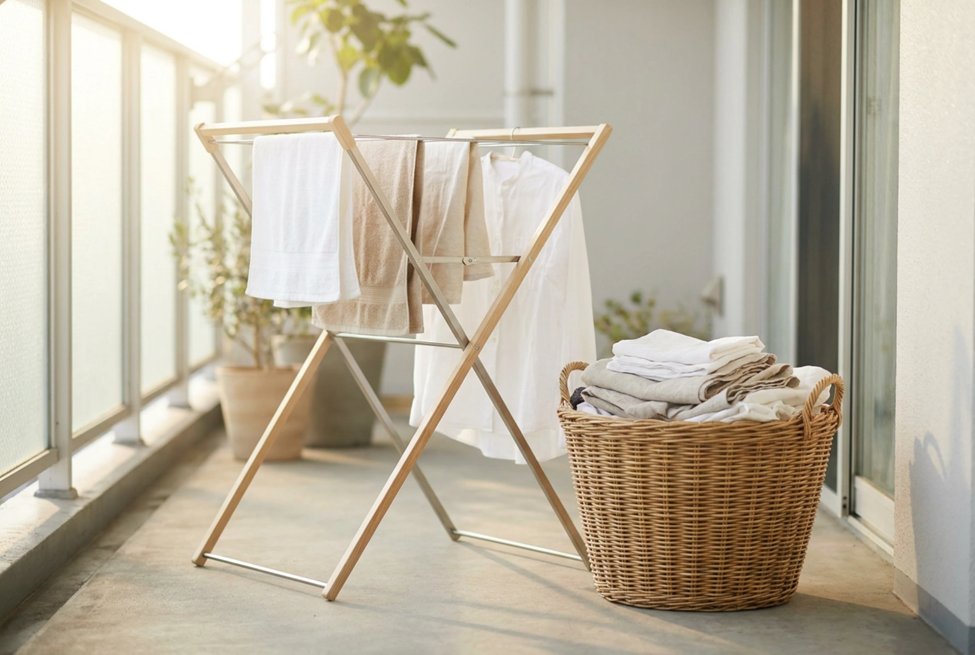 Comment sécher son linge sur le balcon quand on manque d'espace à la maison