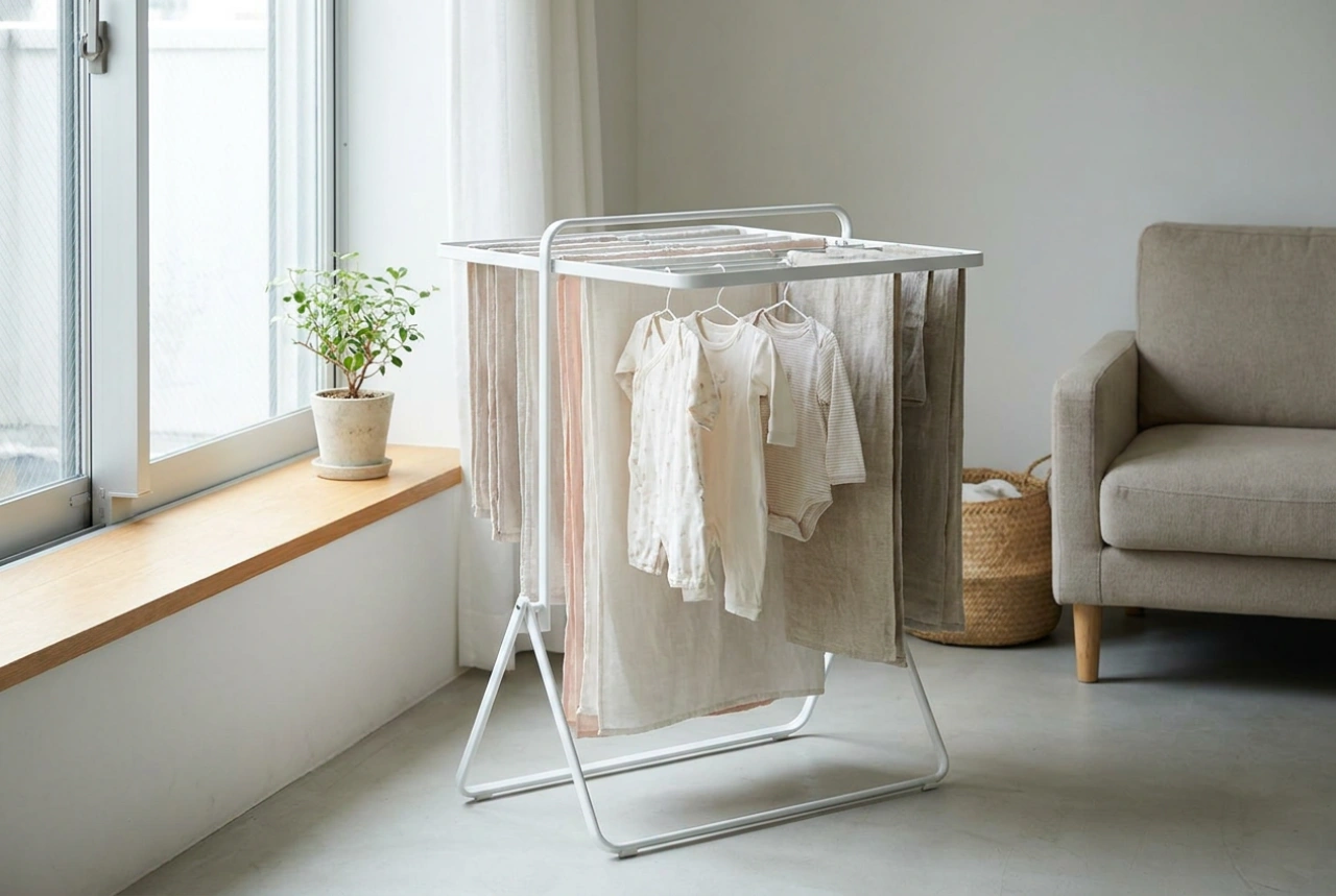 Mini-étendoir et séchage du petit linge dans un espace restreint