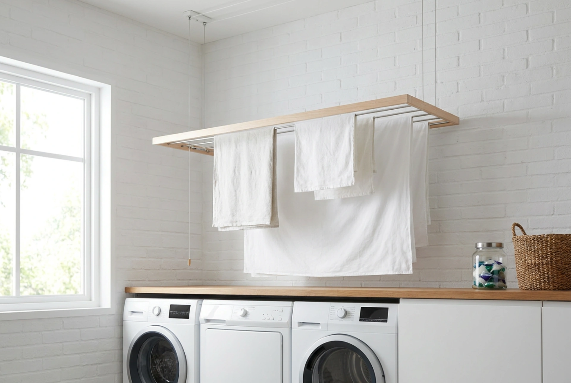 Quand l'étendoir suspendu au plafond est-il idéal pour sécher le linge ?