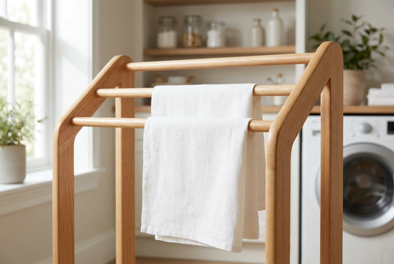 Comment entretenir un étendoir à linge en bois pour éviter de tacher vos vêtements