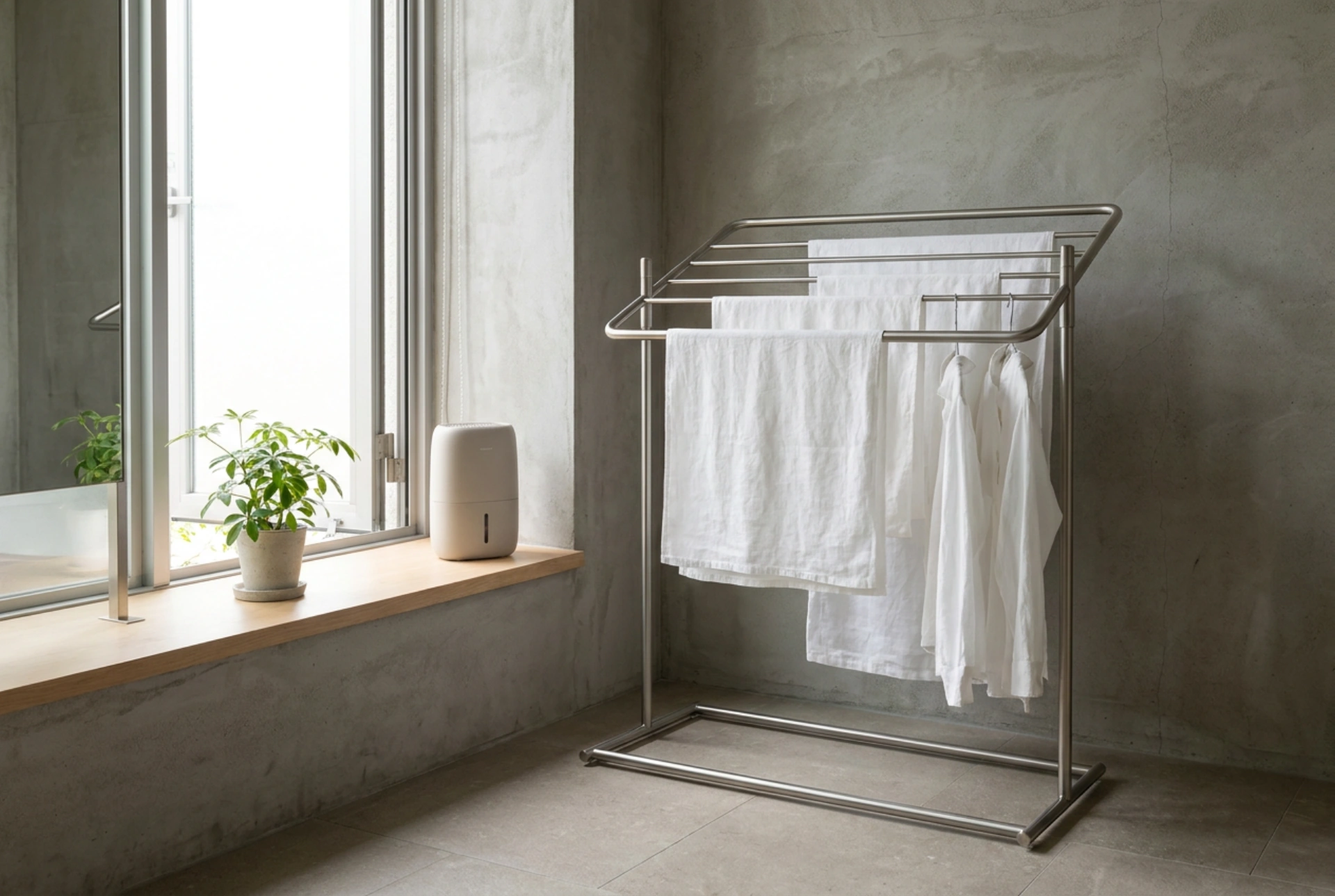 Séchoir à linge de salle de bain et solutions pour réduire l'humidité