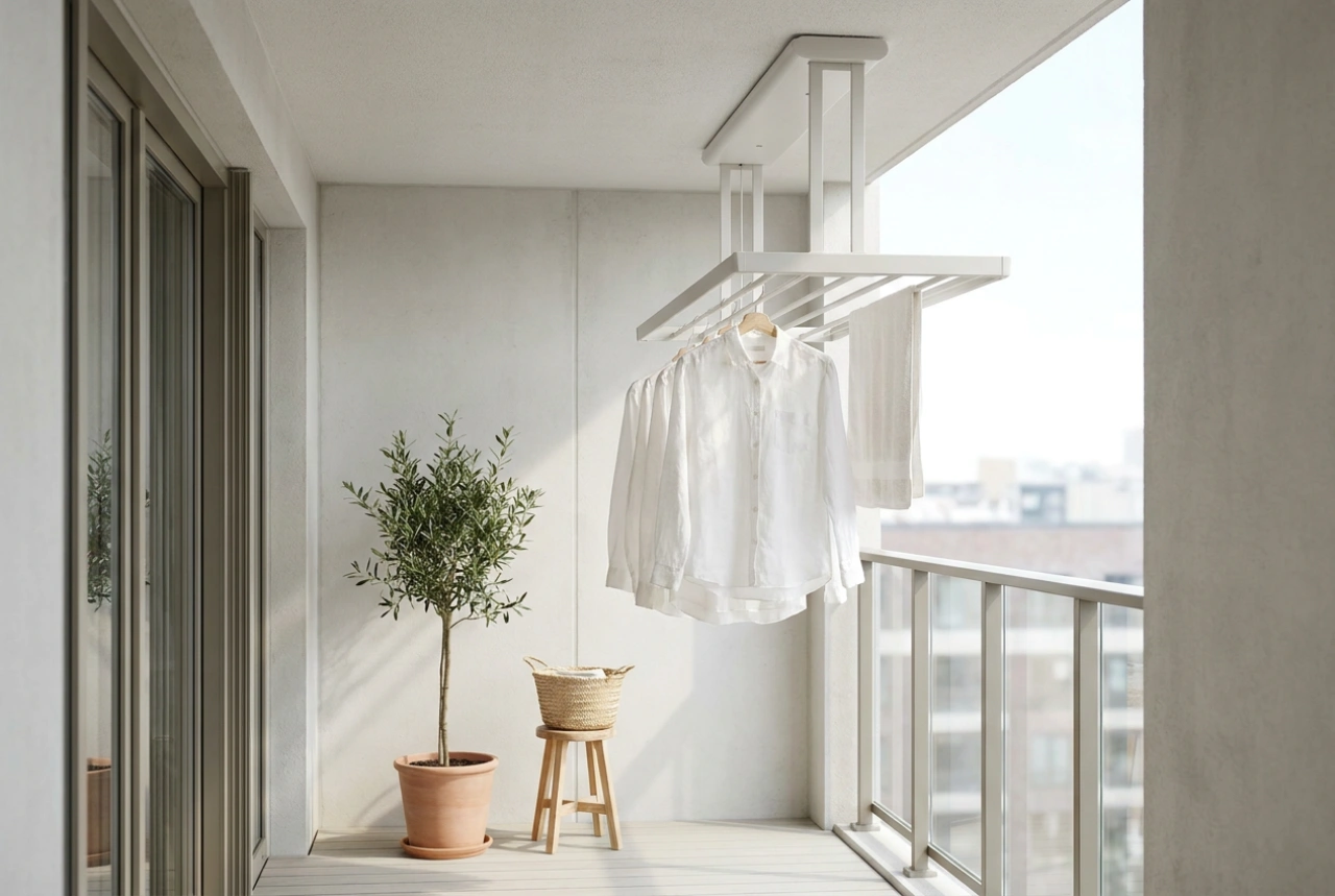 Comment choisir l'emplacement idéal pour un étendoir de plafond sur le balcon