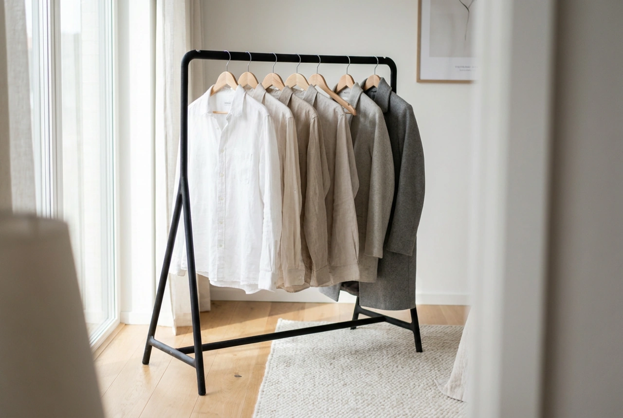 Le portant à vêtements sur pied : une alternative légère aux petites armoires