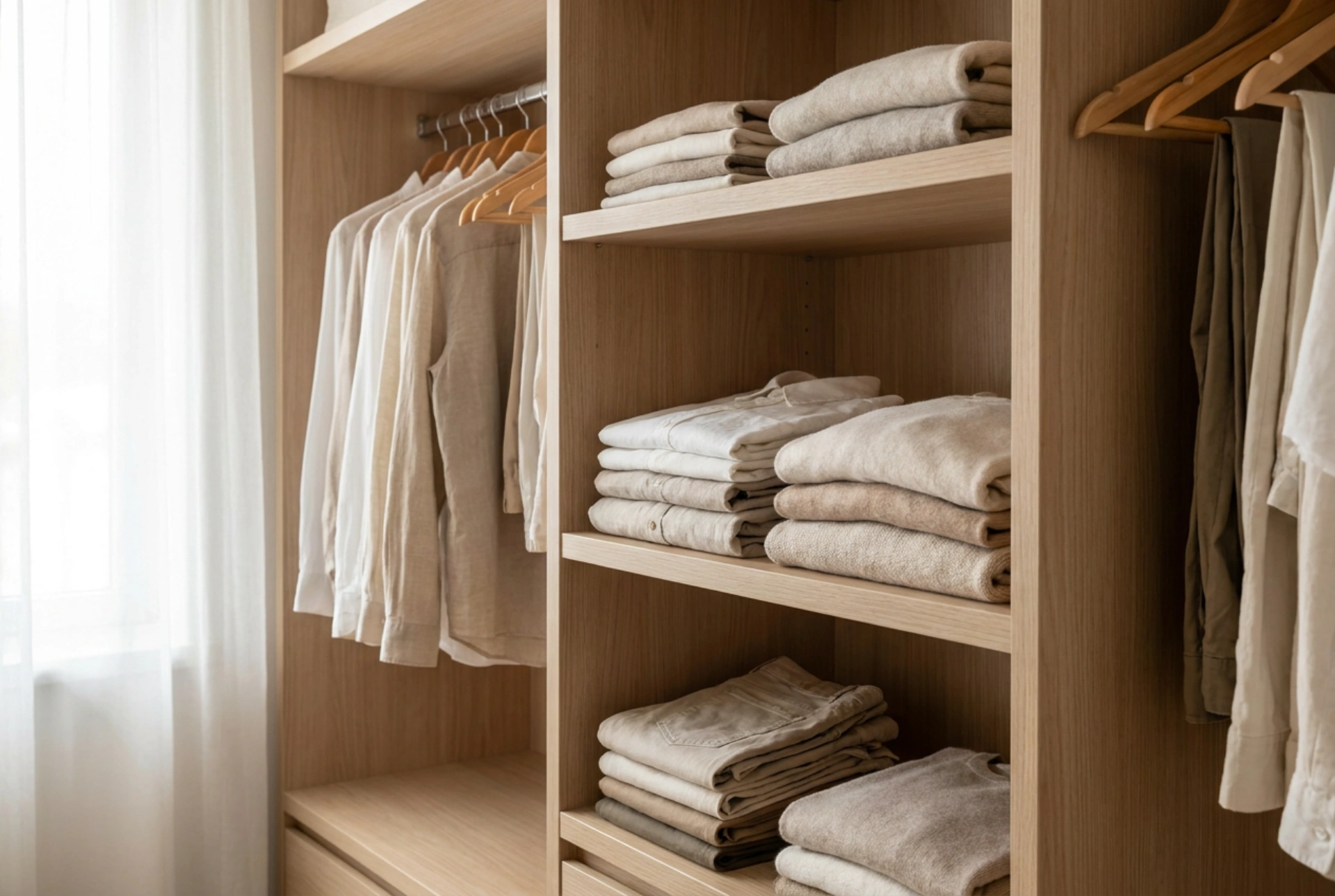 Grand dressing de chambre : comment optimiser la répartition des étagères pour les vêtements de saison
