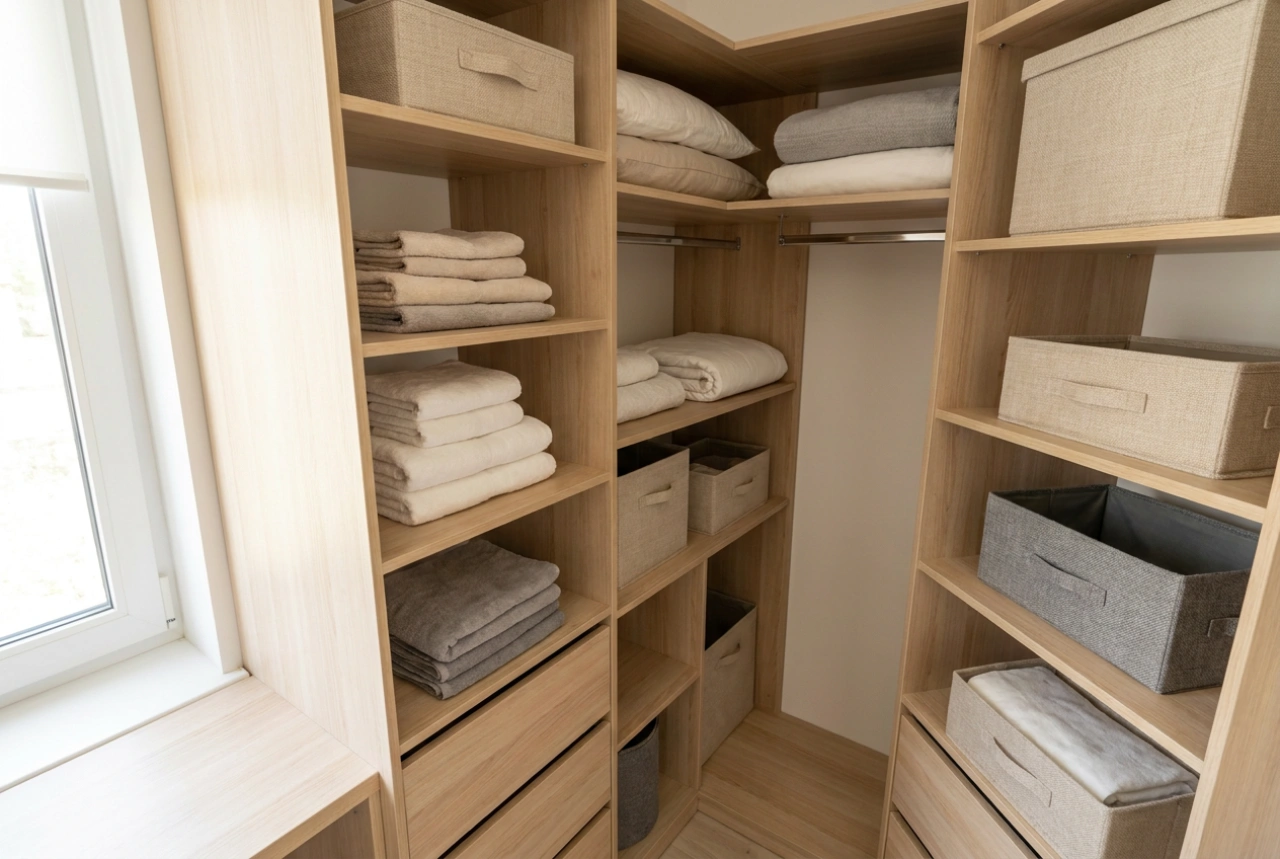 Comment planifier une armoire d'angle dans la chambre sans perdre d'espace