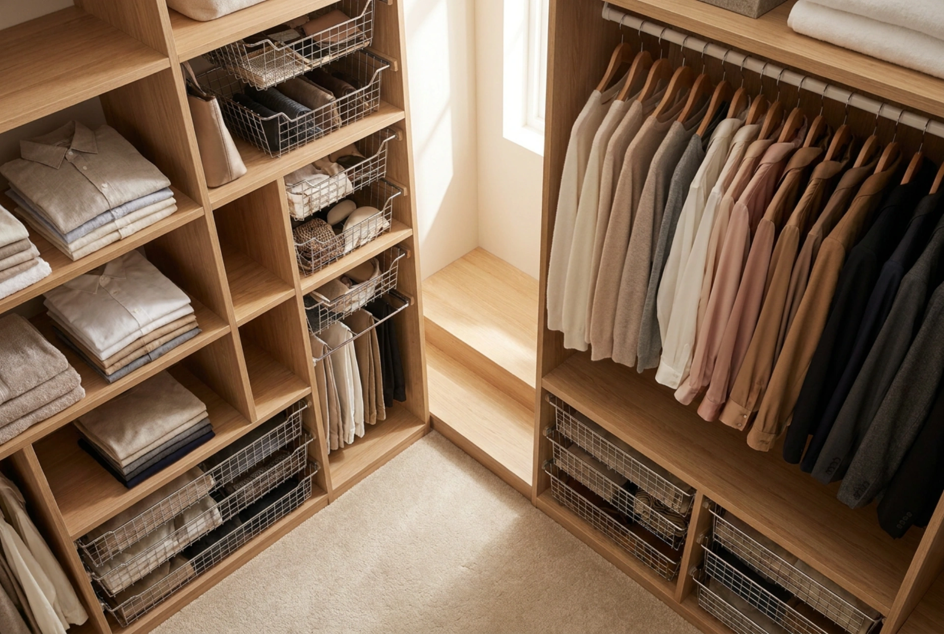 Comment organiser et structurer une grande armoire de chambre pour les vêtements et objets