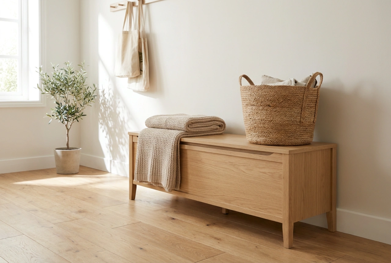 Comment optimiser une armoire avec banquette intégrée pour un hall d'entrée ordonné