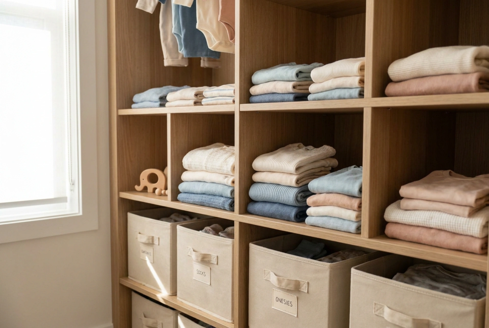 Comment organiser la commode et l'armoire de la chambre d'enfant en zones claires