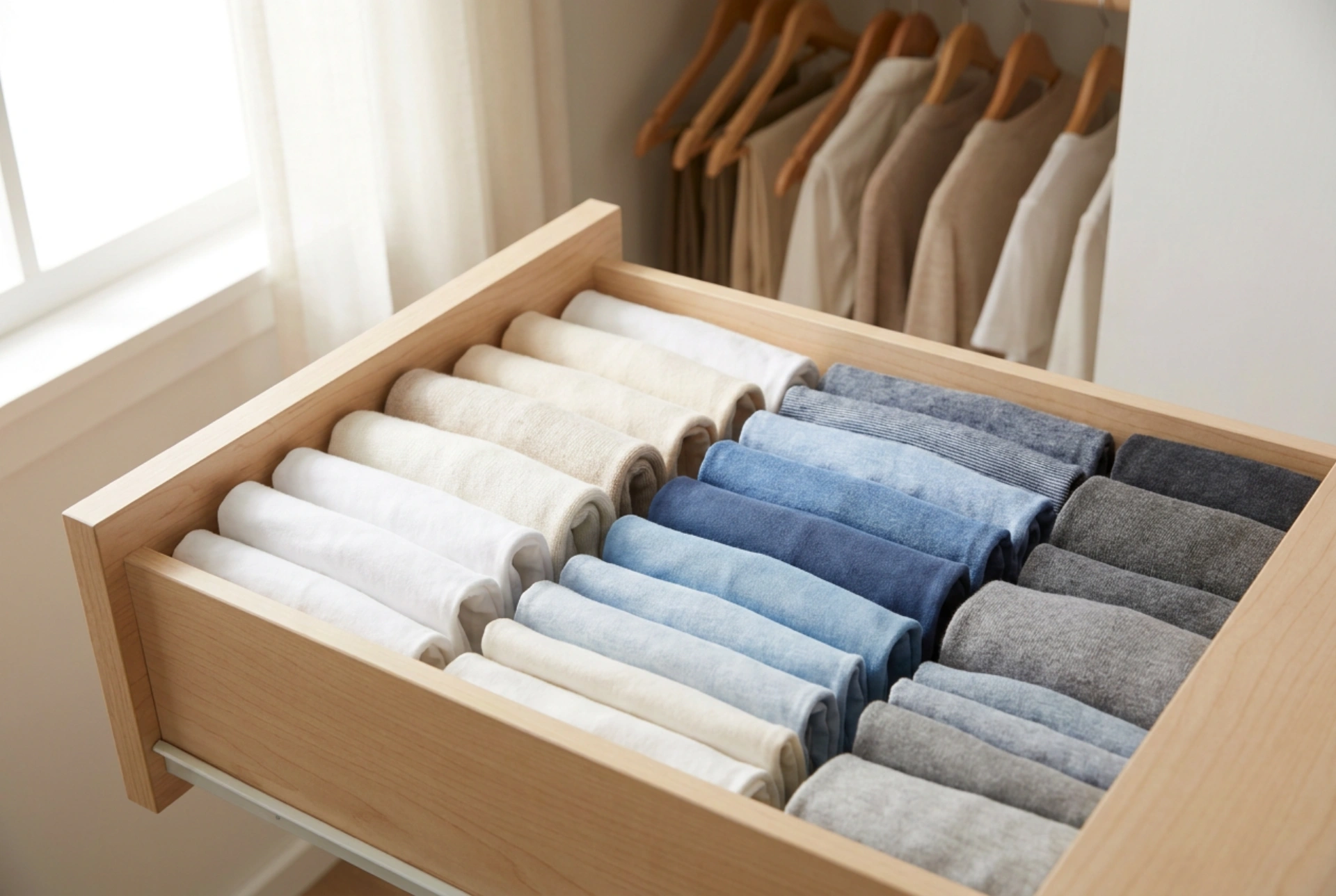 Comment organiser ses vêtements entre l'armoire et la commode