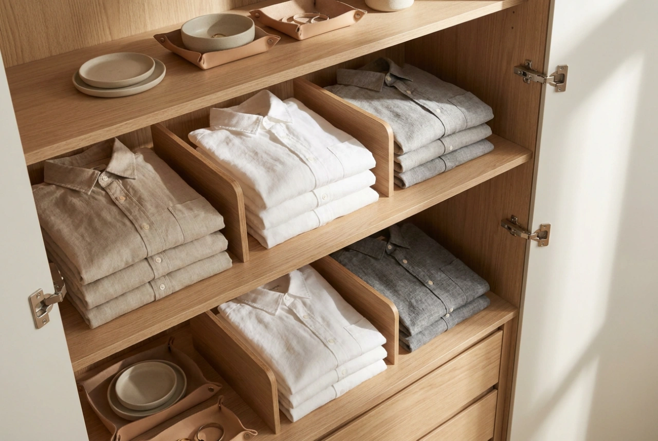 Comment diviser un grand dressing mural de chambre en zones pratiques