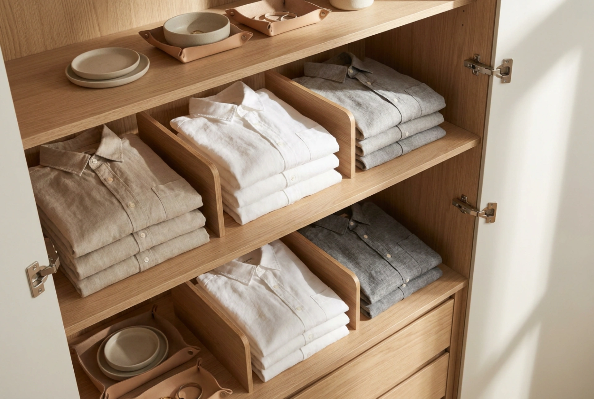 Comment diviser un grand dressing mural de chambre en zones pratiques
