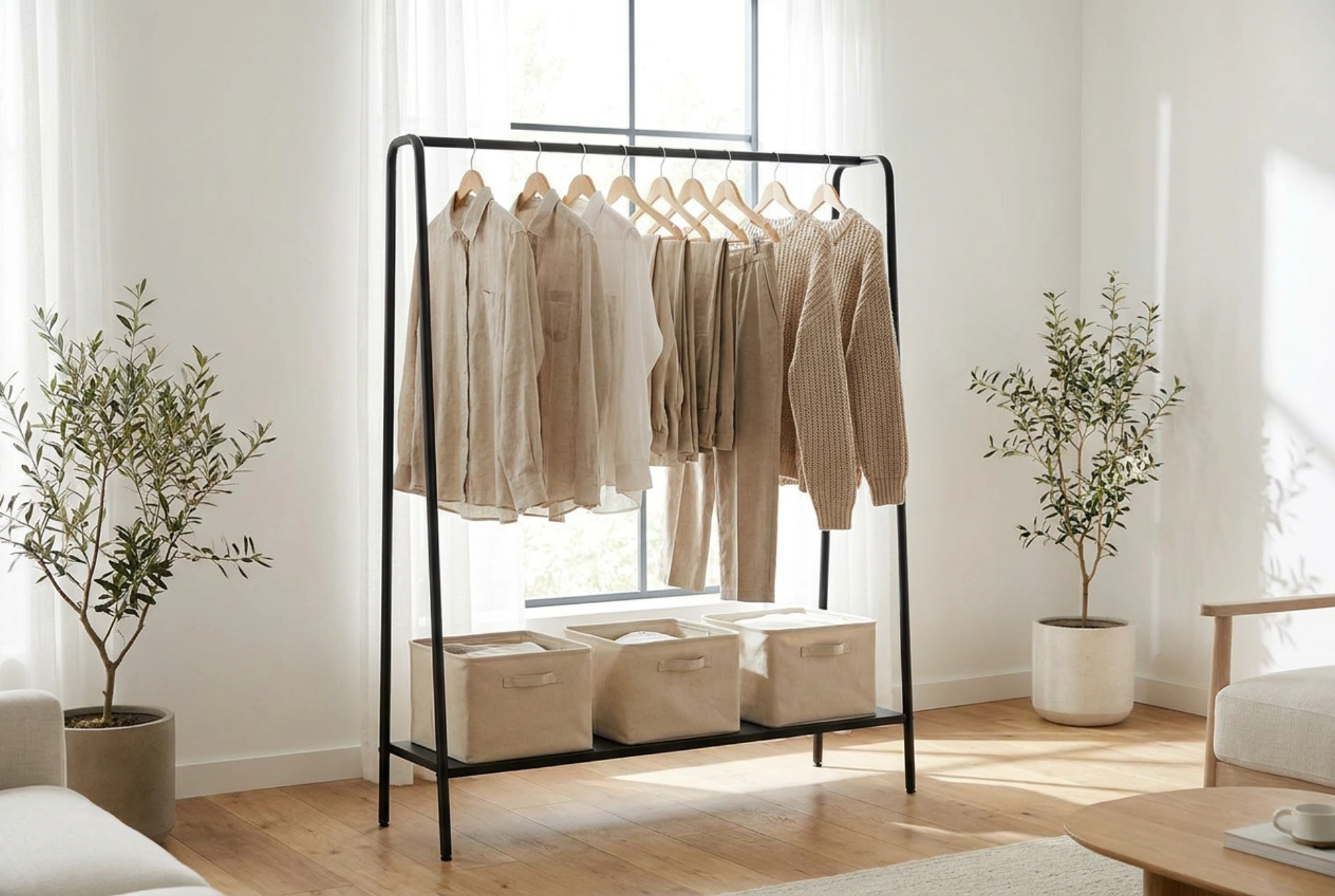 Comment transformer un portant métallique en dressing organisé
