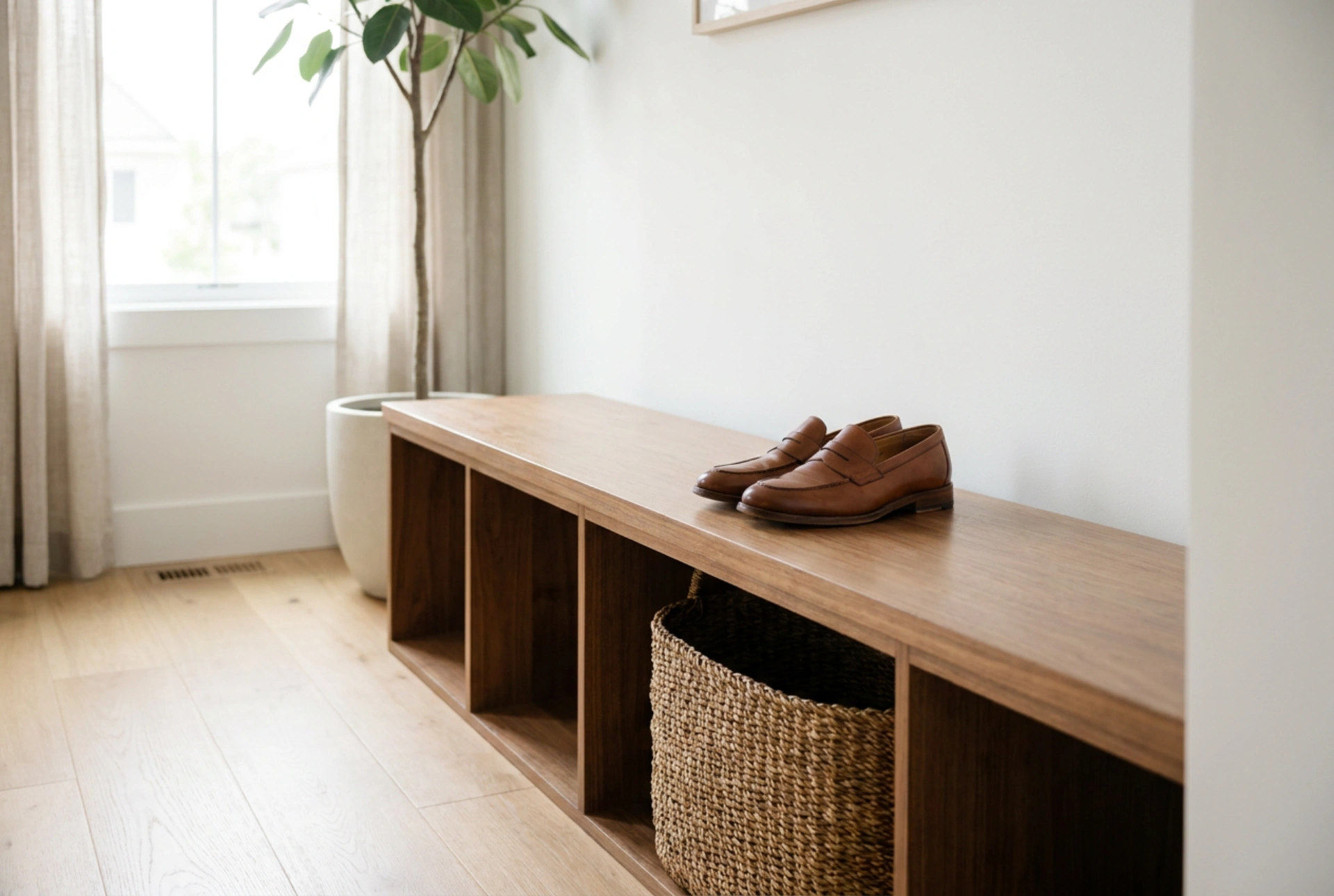 Comment un vestiaire avec assise structure et simplifie les départs dans l'entrée
