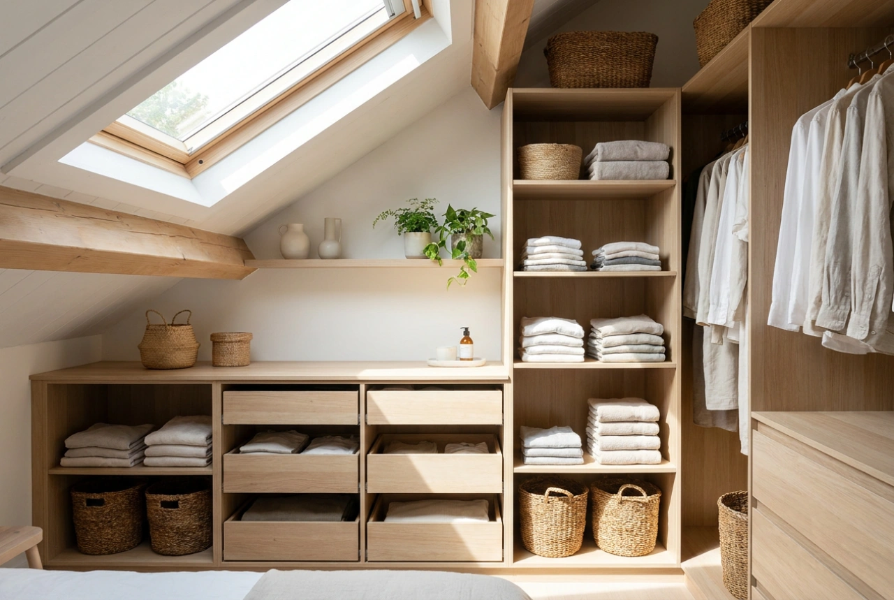 Comment concevoir un placard sous pente sans perdre d'espace