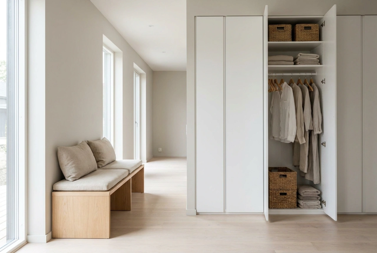 L'armoire d'entrée avec banquette : optimiser l'ergonomie de la zone d'accueil