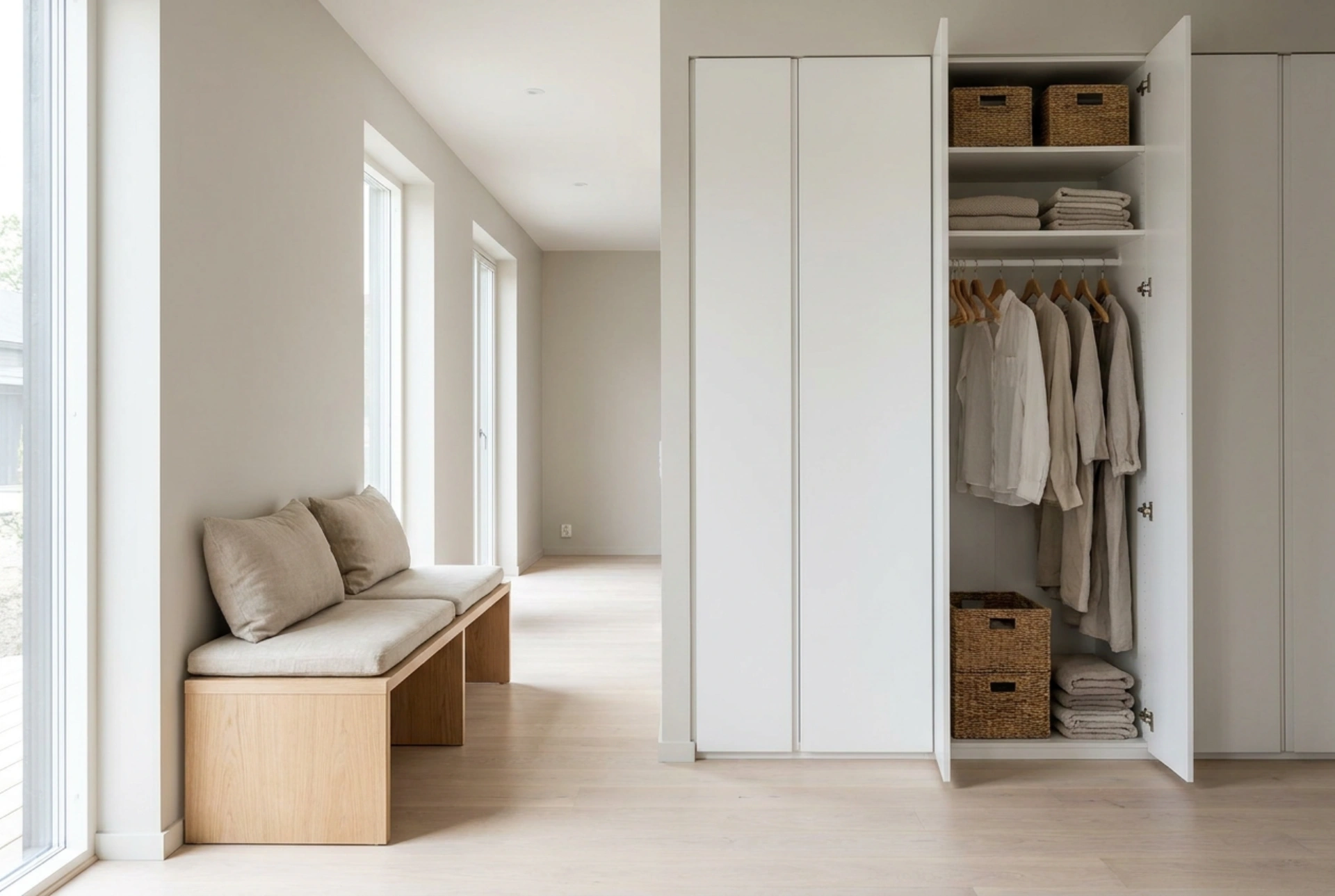 L'armoire d'entrée avec banquette : optimiser l'ergonomie de la zone d'accueil