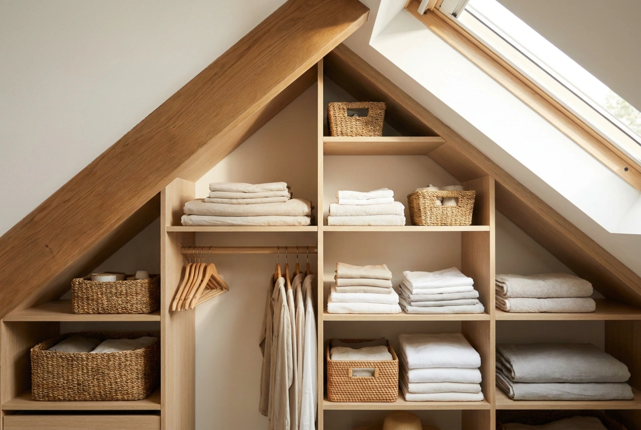 Aménager un dressing sous une pente basse : optimiser l'espace inférieur