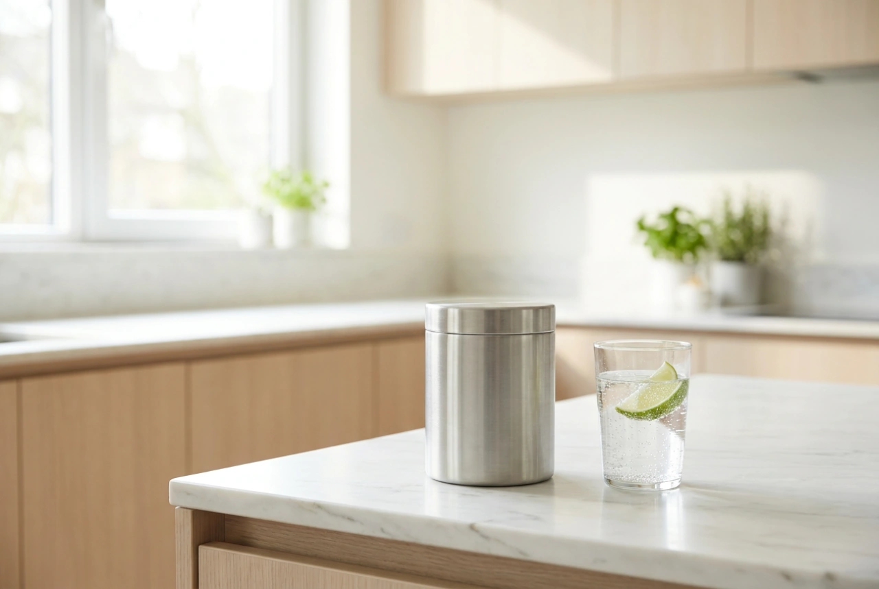Comment stocker une cartouche de CO2 pour machine à eau pétillante dans une cuisine