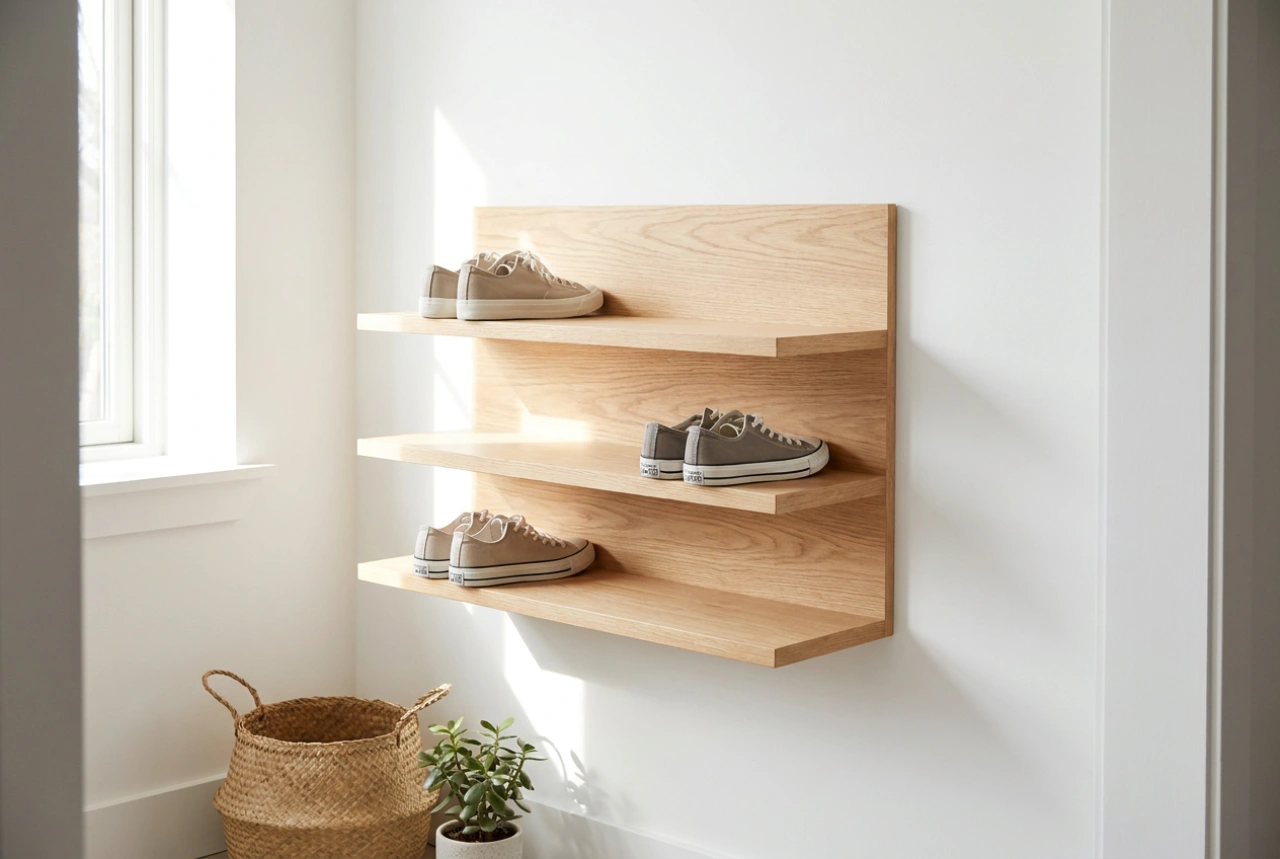 Étagère à chaussures murale : la solution pour libérer l'espace au sol