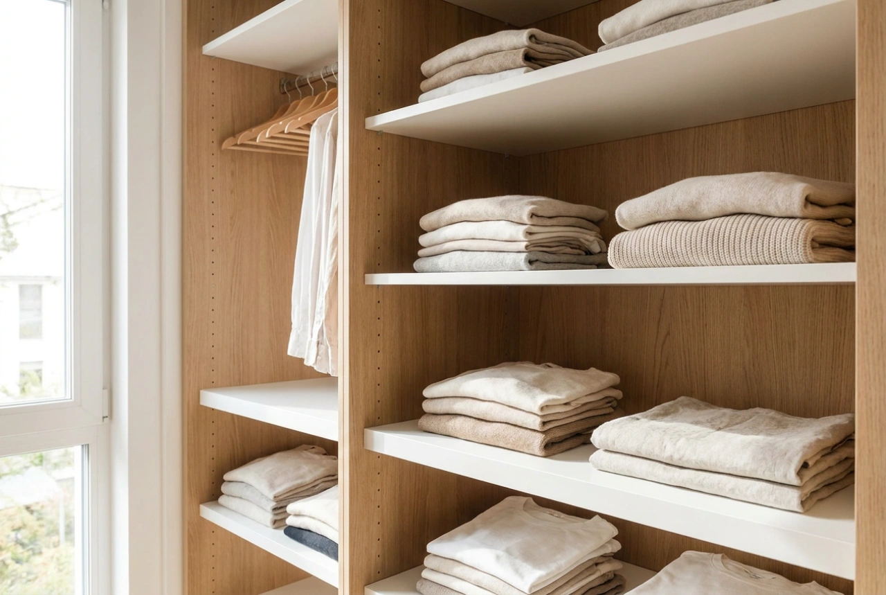 Étagère télescopique de dressing : créer un niveau de rangement supplémentaire sans percer