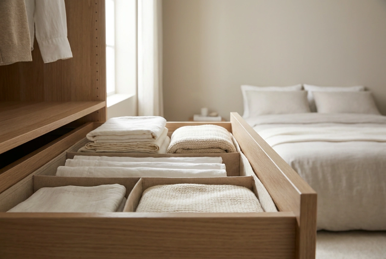 Optimiser l'organisation des sous-vêtements avec les tiroirs internes de dressing