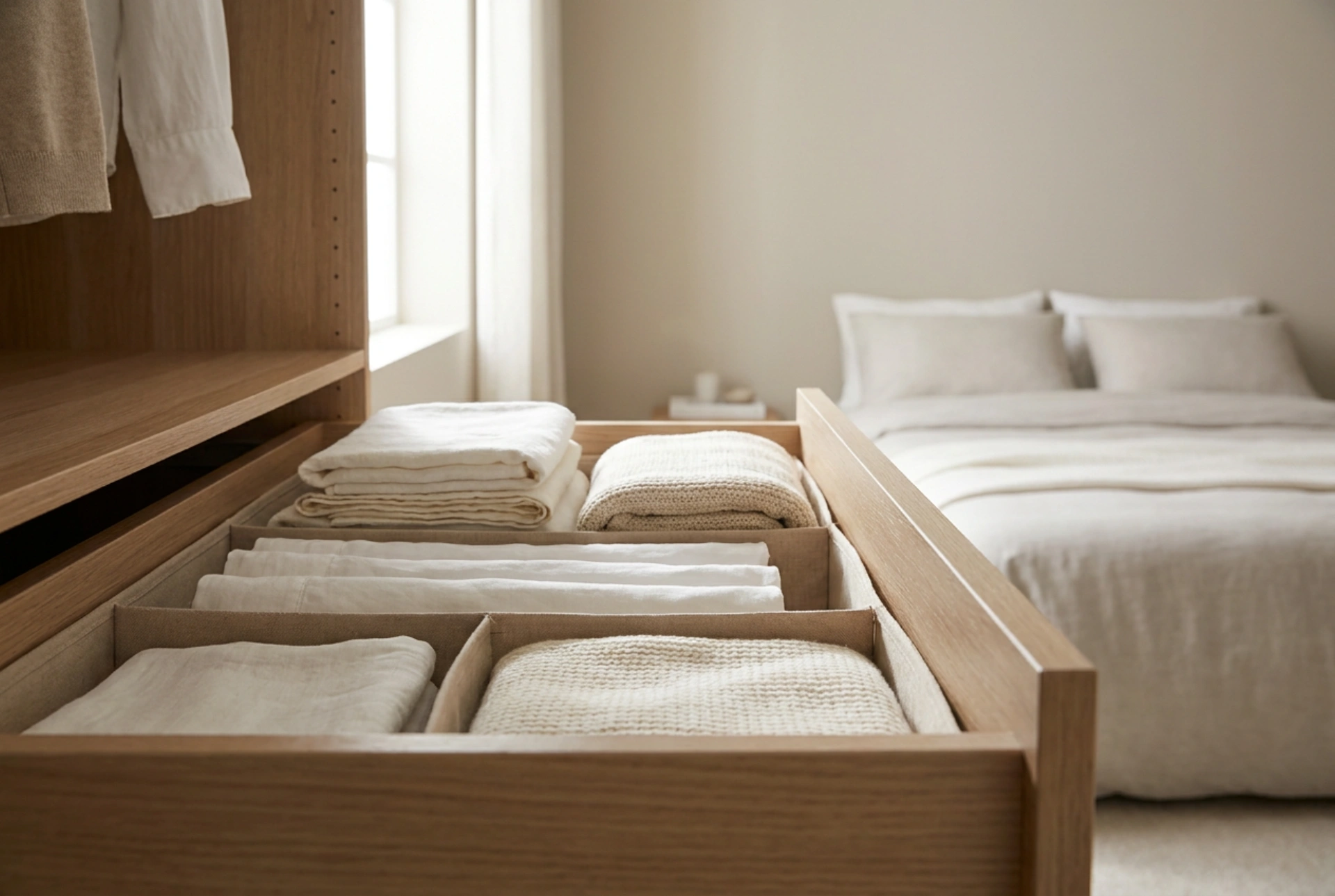 Optimiser l'organisation des sous-vêtements avec les tiroirs internes de dressing