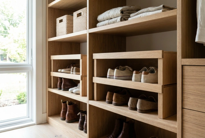 Comment planifier un range-chaussures de dressing sans perdre d'espace