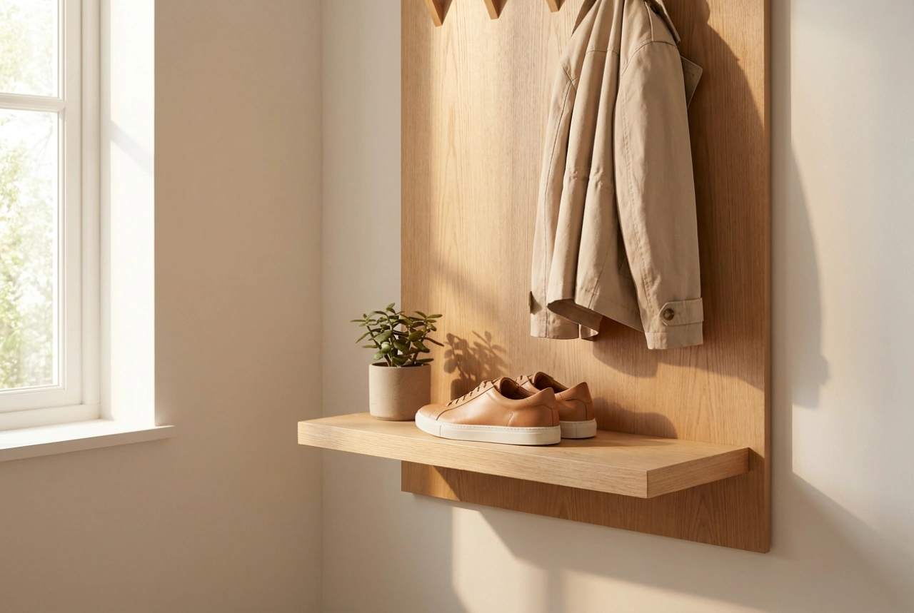 Le porte-manteau avec étagère à chaussures : une solution simple contre l'encombrement
