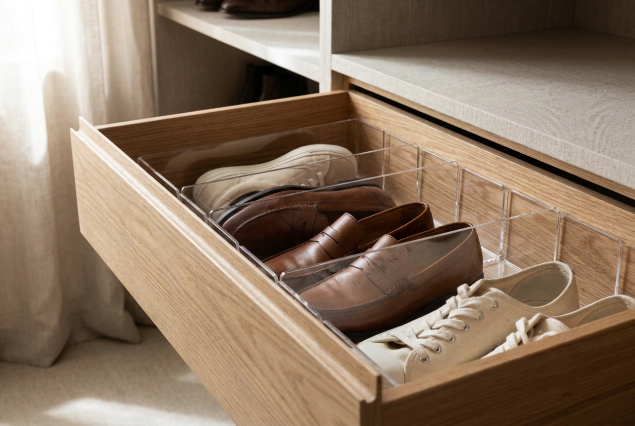 Comment utiliser un insert à chaussures pour tiroir dans un petit dressing