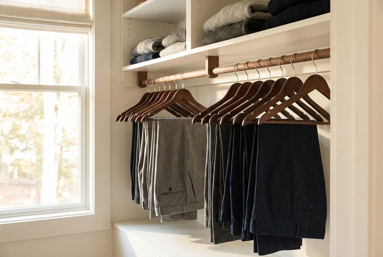 Comment planifier un porte-pantalons dans son dressing pour optimiser l'espace