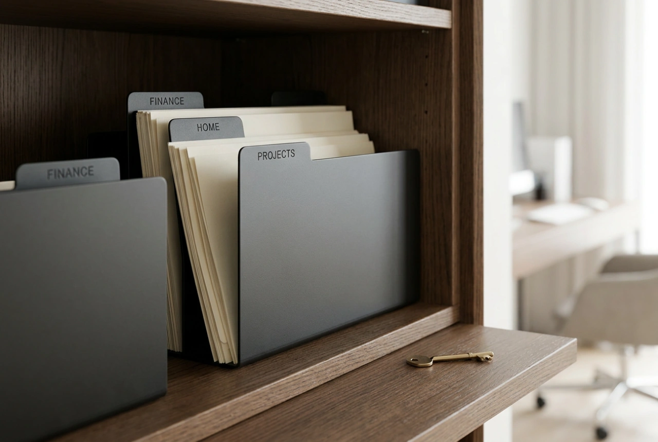 Comment organiser des documents dans une armoire fermée à clé
